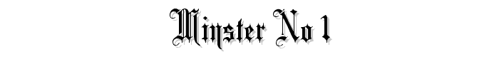 Minster No 1 font